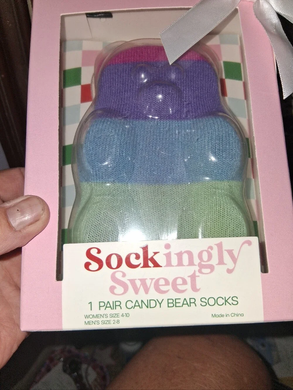 Adorable Candy Bear Form Multicolor Socks
